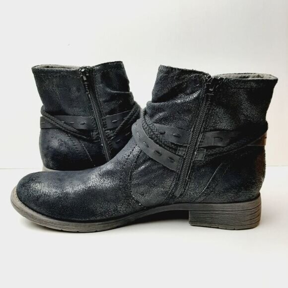 JANA | Germany Chunky Low Heel Shimmer Booties w/ Strap Detail Sz 9.5 US/ Eur 41 - Picture 12 of 15